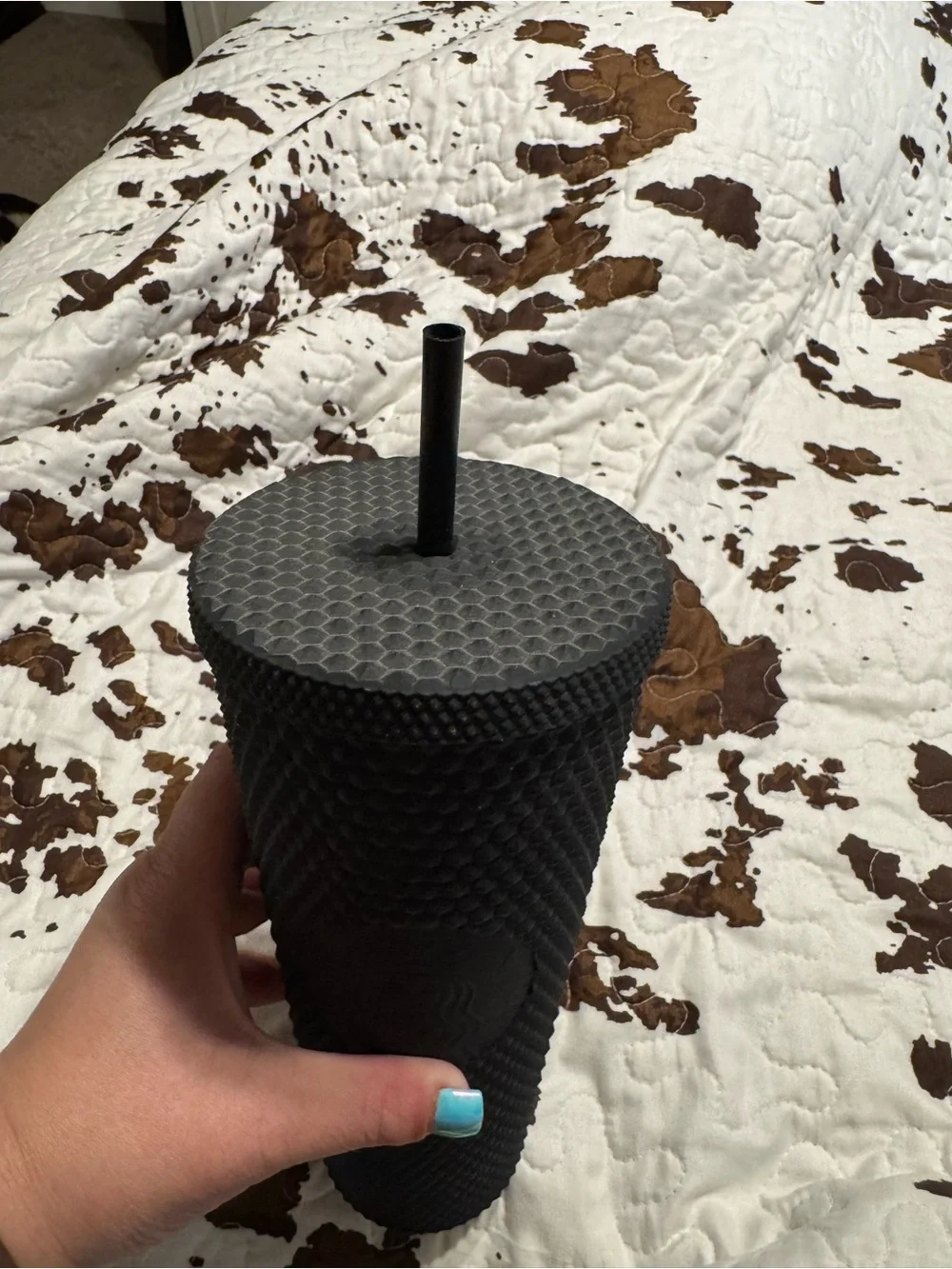Starbucks Matte Black Studded Tumbler with Straw